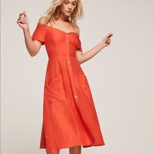 Reformation Mariposa Dress in Fruit Punch